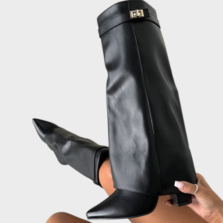 Luna | Botas Altas de Piel para Mujer con Caña Ancha