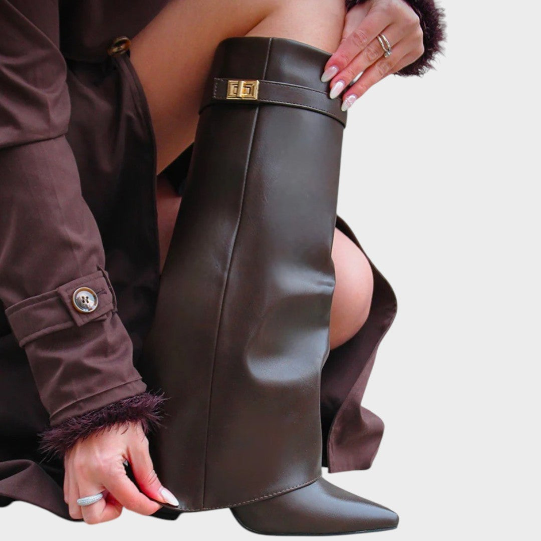 Luna | Botas Altas de Piel para Mujer con Caña Ancha