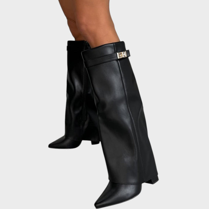 Luna | Botas Altas de Piel de Caña Ancha para Mujer