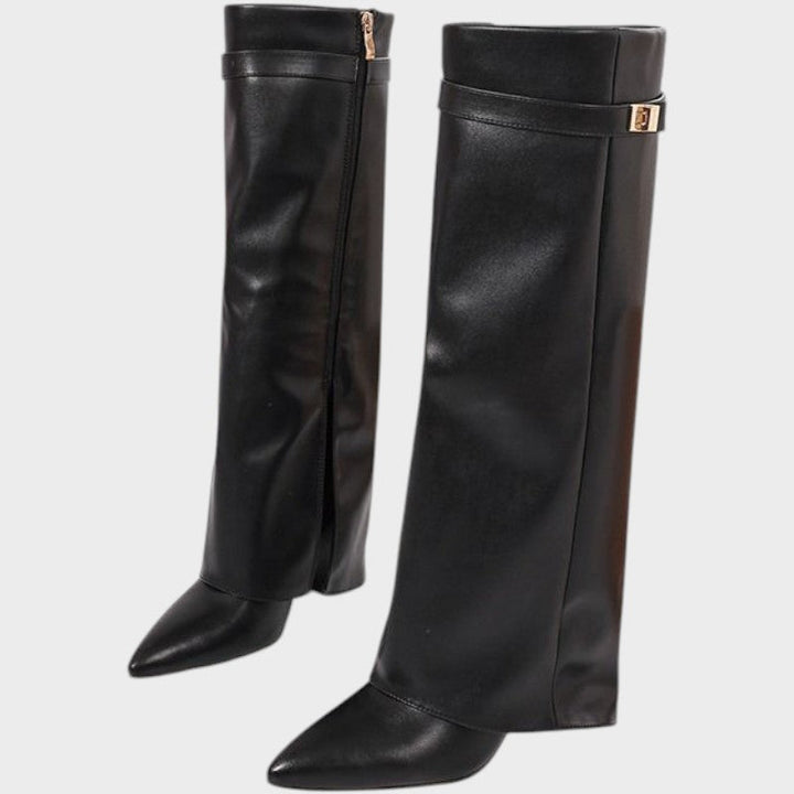 Luna | Botas Altas de Piel para Mujer con Caña Ancha