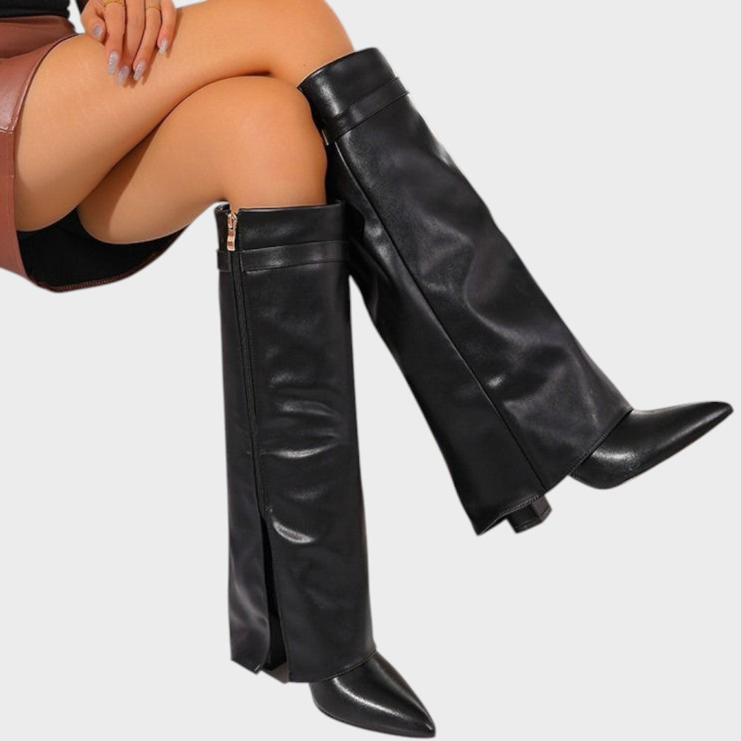 Luna | Botas Altas de Piel para Mujer con Caña Ancha