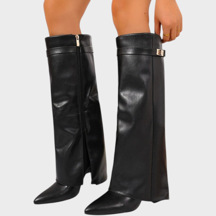 Luna | Botas Altas de Piel para Mujer con Caña Ancha