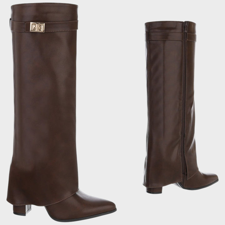 Luna | Botas Altas de Piel para Mujer con Caña Ancha