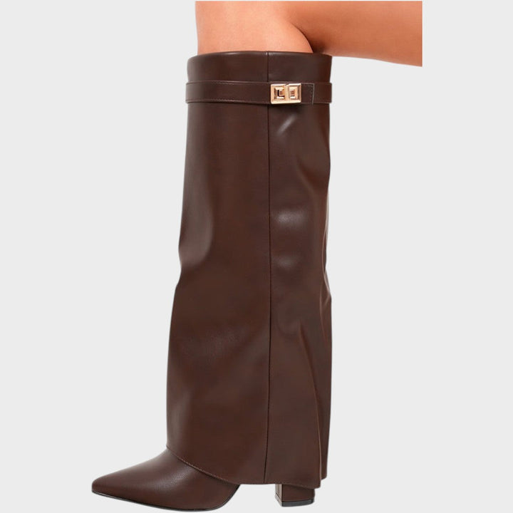 Luna | Botas Altas de Piel para Mujer con Caña Ancha