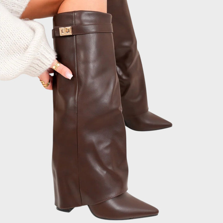 Luna | Botas Altas de Piel para Mujer con Caña Ancha