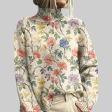 Наталия – Стилно поло от плетка с флорален десен в стил винтидж paisley