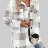 Джули - Топло дамско поларено яке с каре