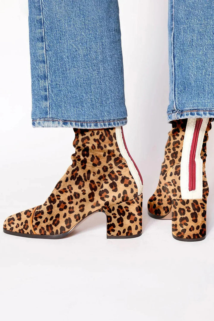 Beth | Botines de Tacón Ancho y Punta Cuadrada para Mujer
