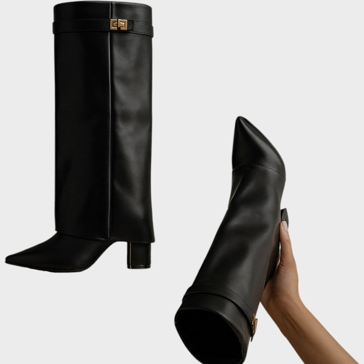 Luna | Botas Altas de Piel para Mujer con Caña Ancha
