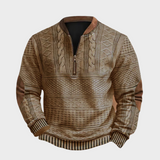 Даниел - Пуловер с цип до половината