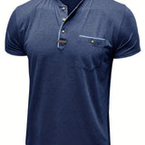 Чавор - Стилна тениска с кръгло деколте и джоб