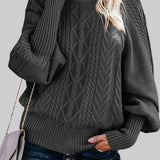 Хелена - Ежедневен плетен пуловер с дълги ръкави