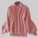 Барбора - Винтидж плетен пуловер от ангора