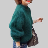 Барбора - Винтидж плетен пуловер от ангора