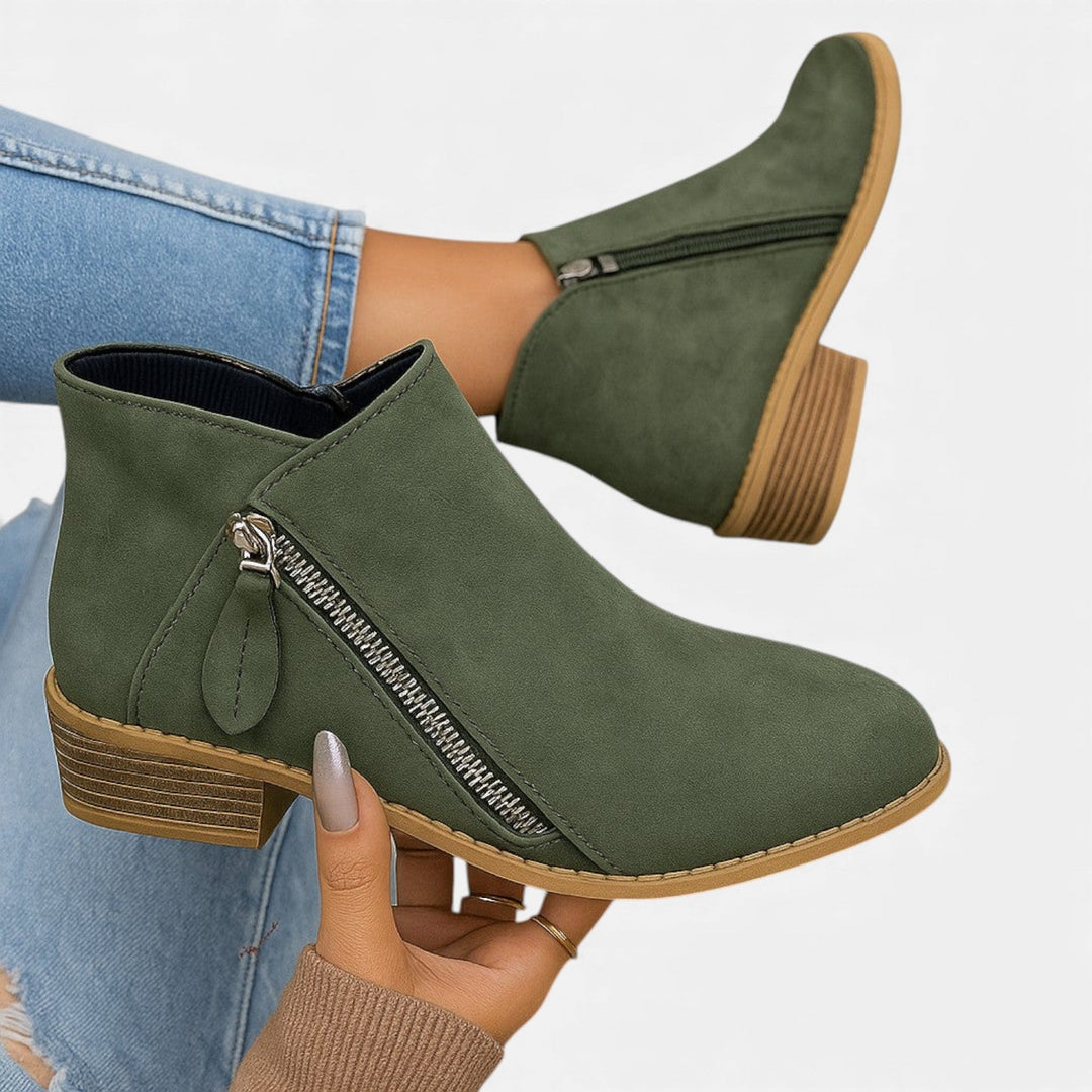 Vionne | Botines de Piel para Mujer con Cremallera