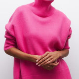 Десислава - Пуловер с поло яка и свободна кройка