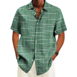 Мирослав -  Елегантна риза с райе и каре