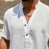 Елиян - Елегантна лятна риза с висока яка