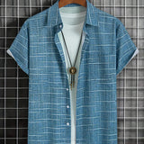 Мирослав -  Елегантна риза с райе и каре