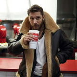 Енцо™ | Кожено яке с агнешка подплата