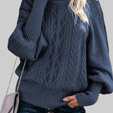 Хелена - Ежедневен плетен пуловер с дълги ръкави