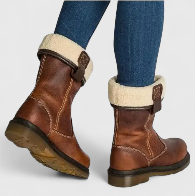 Shareen | Botas de Invierno de Cuero Sintético para Mujer
