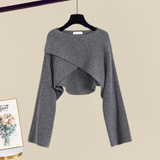 Енрика™ | Елегантен плетен комплект рокля